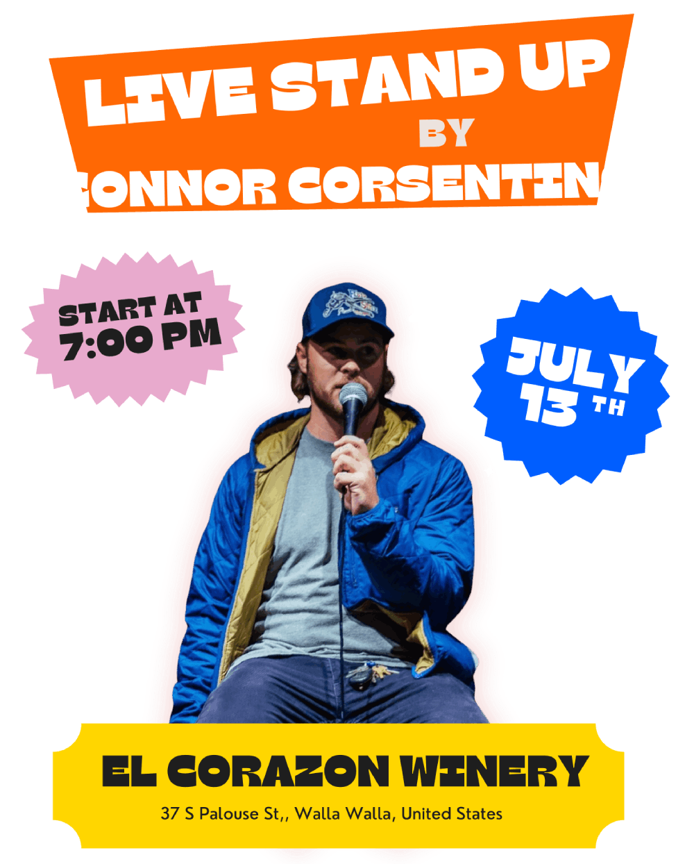 the WINERY COMEDY TOUR, El Corazon